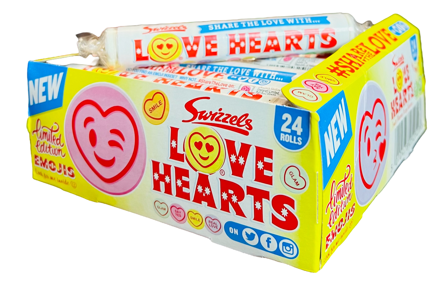 Swizzels Giant Love Heart Emoji’s (39g)(V)