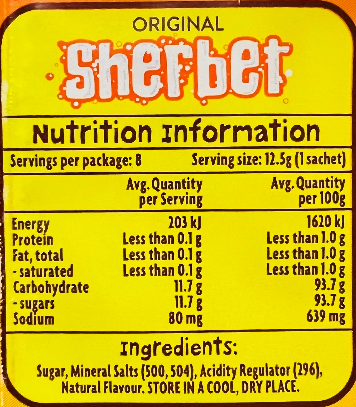 Wizz Fizz Sherbert Original (12.5g)