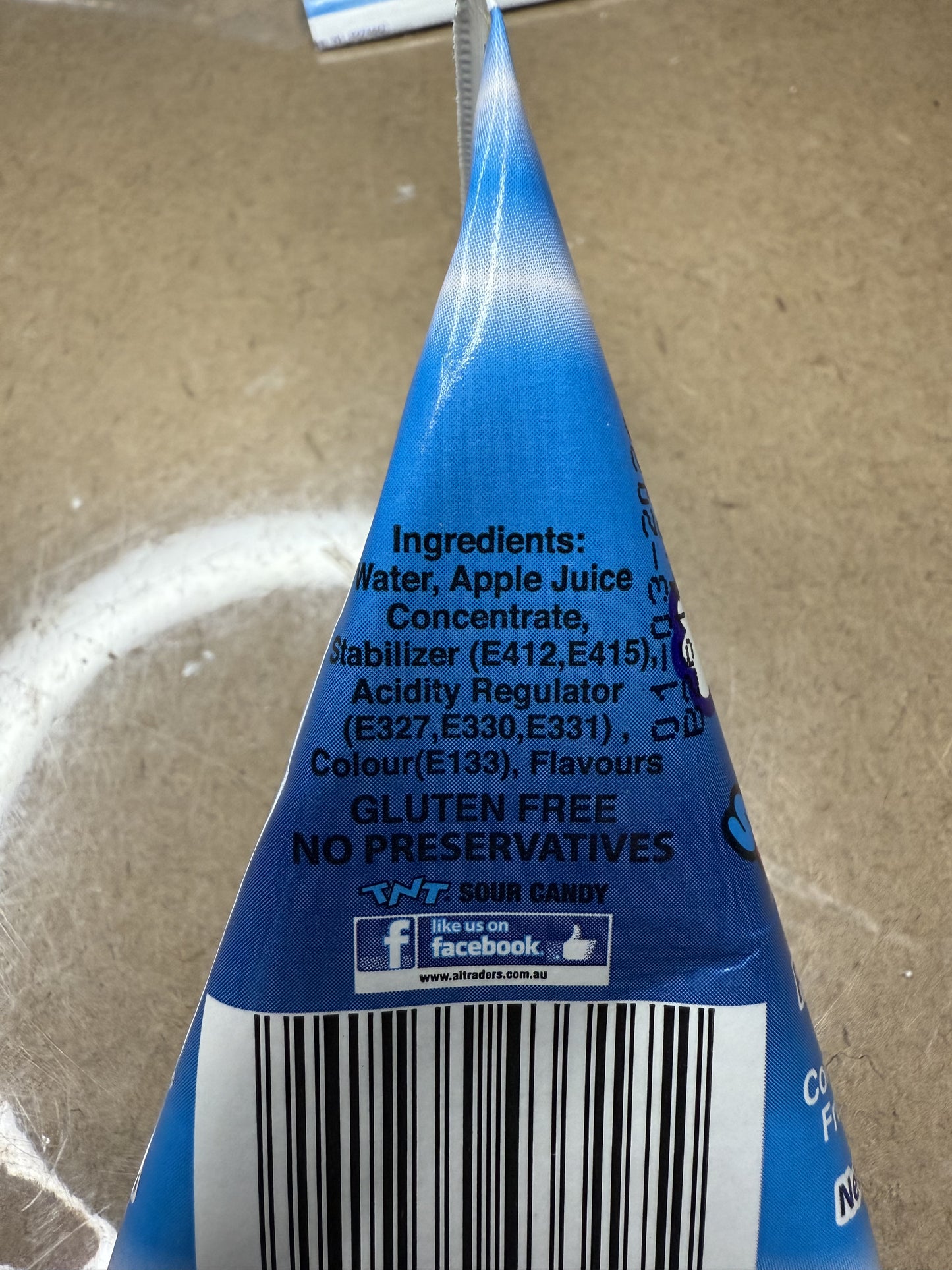 TNT Sour Ice Blue Raspberry Ice Blocks (65ml)