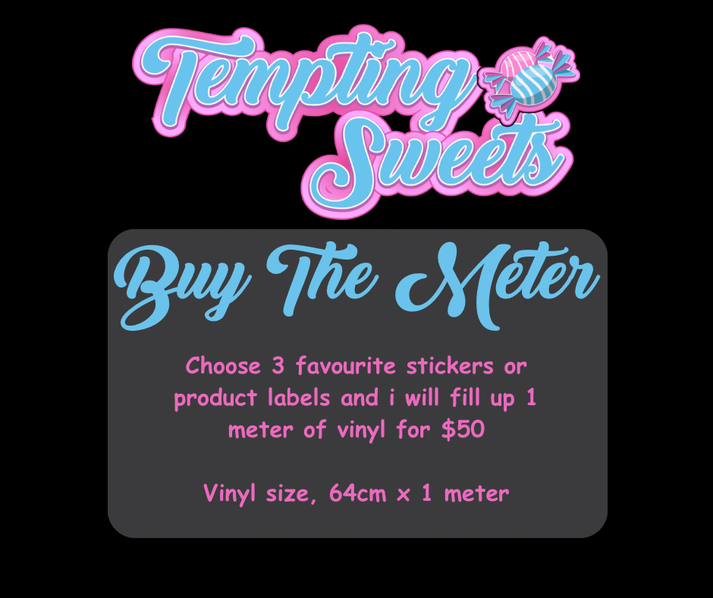 Stickers Buy the Meter – Tempting Sweets
