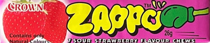 Zappo Sour Chews – 26g (BB 31/6/25)