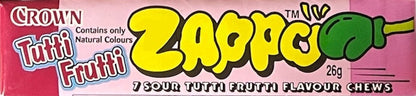 Zappo Sour Chews – 26g (BB 31/6/25)