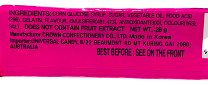 Zappo Sour Chews – 26g (BB 31/6/25)