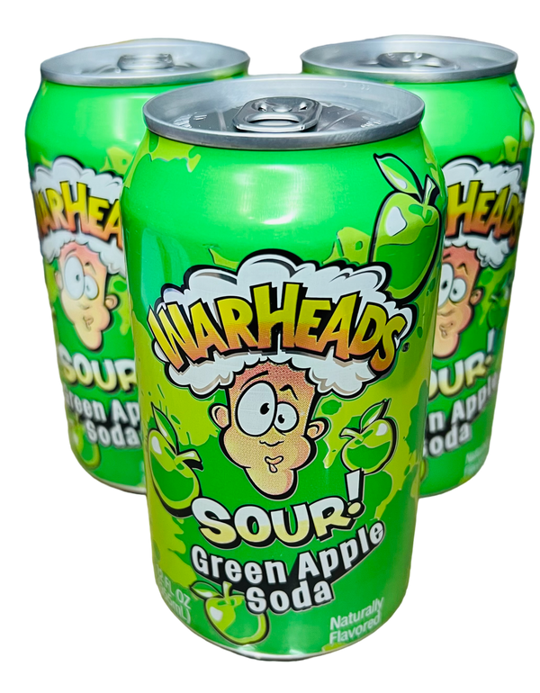 Warheads Sour Green Apple Soda(355ml) Tempting Sweets