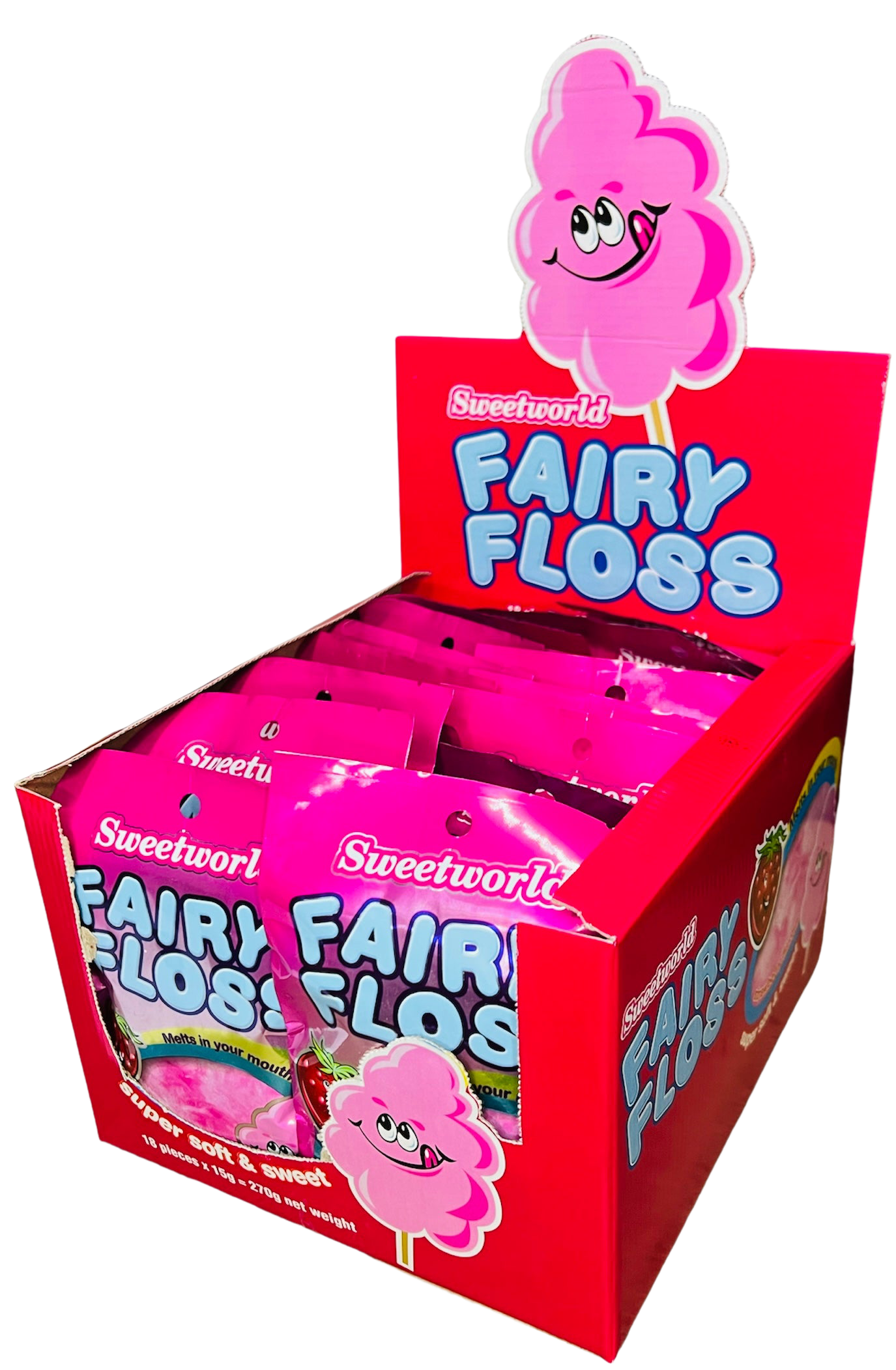 Sweetworld Strawberry Fairy Floss (15g)