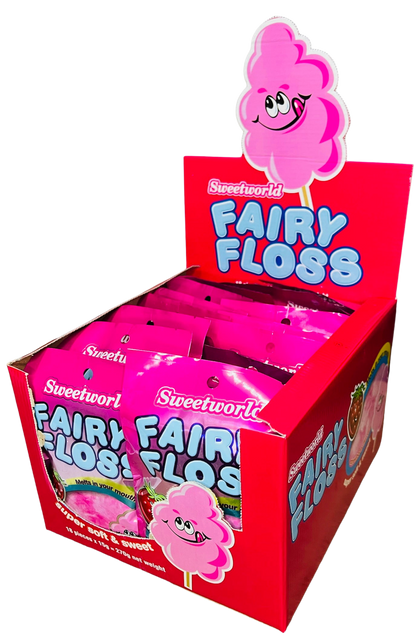 Sweetworld Strawberry Fairy Floss – 15g